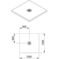 Bodenebenes Verfliesbares Duschelement 120 Cm X 120 Cm -Badezimmergeschäft 674803 3209 3