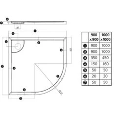 Duschwanne Fashion-VK 100 Cm X 100 Cm 7 Duschwanne Fashion-VK 100 Cm X 100 Cm -Badezimmergeschäft 675078 3209 3