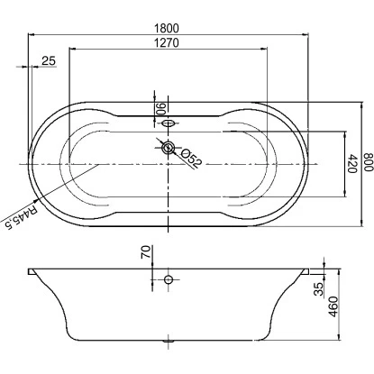 Badewanne Montego 180 Cm X 80 Cm 4 Badewanne Montego 180 Cm X 80 Cm – Bild 2