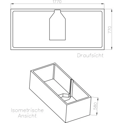 Ottofond Wannenträger Atlanta Duo 180 Cm X 80 Cm 4 Ottofond Wannenträger Atlanta Duo 180 Cm X 80 Cm – Bild 2