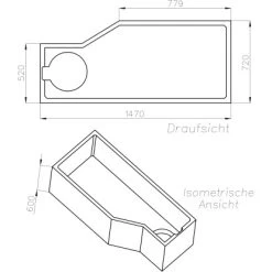 Ottofond Wannenträger Cello 150 Cm Typ B -Badezimmergeschäft 675333 3209 2