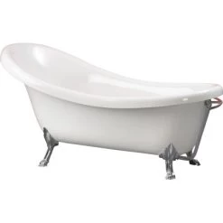 Freistehende Badewanne Azur 174,5 Cm X 83 Cm Weiß -Badezimmergeschäft 675552 3209 3