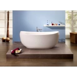 Freistehende Badewanne Ventura 180,5 Cm X 83,5 Cm Weiß