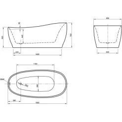 Freistehende Badewanne Aviva 180 Cm X 85 Cm Weiß 9 Freistehende Badewanne Aviva 180 Cm X 85 Cm Weiß -Badezimmergeschäft 675616 3209 4
