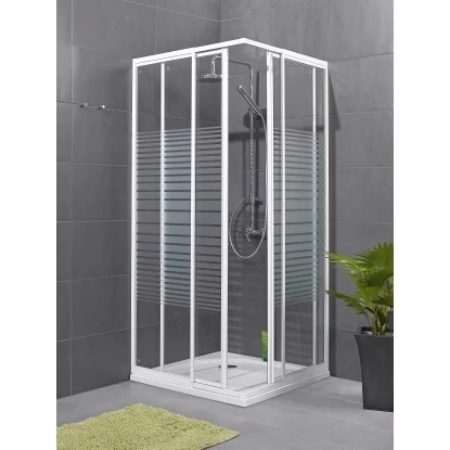 Schulte Eckdusche Sunny Mit Querstreifen 90 X 90 Cm 2-teilig Variabel Alu Natur 3 Schulte Eckdusche Sunny Mit Querstreifen 90 X 90 Cm 2-teilig Variabel Alu Natur