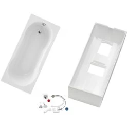 Ottofond Badewanne Nixe 170 Cm Inkl. Wannenträger Und Ablaufgarnitur Chrom Weiß