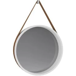 Aurlane Rundspiegel Fjord 50 Cm Weiß Matt