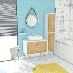 Aurlane Rundspiegel Fjord 50 Cm Weiß Matt -Badezimmergeschäft 731577 4018 3