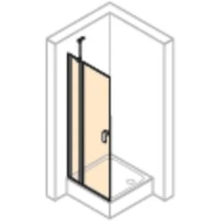 Hüppe Schwingtür Design Pure Festes Segment BxH: 98 Cm X 190 Cm Silber HG -Badezimmergeschäft 74325 2438 HPUV38P07MAF 22 7