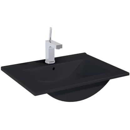 Maximus Waschbecken Kyra Schwarz Matt 60 Cm 4 Maximus Waschbecken Kyra Schwarz Matt 60 Cm – Bild 2