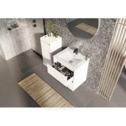 Maximus Waschbeckenunterschrank Sisi Weiß Matt 60 Cm -Badezimmergeschäft 758124 4807 4