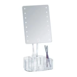 Wenko LED-Standspiegel Mit Organizer Trenno Kunststoff 17 X 36 X 12.5 Cm Weiß -Badezimmergeschäft 75818 sb freisteller de 11
