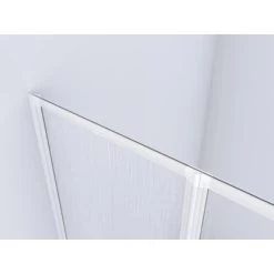 Aurlane Badewannenfaltwand White Cloud 120 Cm X 130 Cm Weiß 3-flügelig -Badezimmergeschäft 760893 4018 3