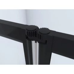 Aurlane Badewannenfaltwand Black Star 125 Cm X 143 Cm Schwarz Matt 3-flügelig -Badezimmergeschäft 760898 4018 3