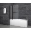Aurlane Badewannenfaltwand Black Comfort 2 Schwarz Matt 100 Cm X 140 Cm -Badezimmergeschäft 760908 4018 1a112 1