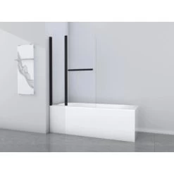 Aurlane Badewannenfaltwand Black Comfort 2 Schwarz Matt 100 Cm X 140 Cm -Badezimmergeschäft 760908 401 2