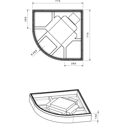 Duschwannenträger Für Ottofond Primo Viertelkreis 80 Cm X 80 Cm 4 Duschwannenträger Für Ottofond Primo Viertelkreis 80 Cm X 80 Cm – Bild 2