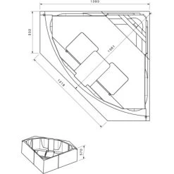 Badewannenträger Für Ottofond Laguna Eckwanne Mit Ablage 136 Cm X 136 Cm -Badezimmergeschäft 765750 4034 17055224 2