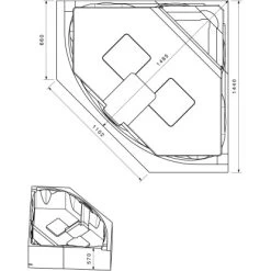 Badewannenträger Für Ottofond Siam Eckwanne Mit Ablage 140 Cm X 140 Cm -Badezimmergeschäft 765754 4034 17055225 2