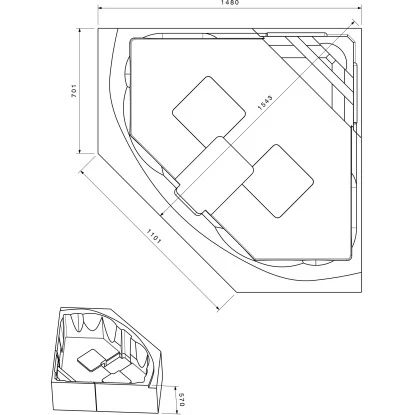 Badewannenträger Für Ottofond Madras Eckwanne Mit Ablage 145 Cm X 145 Cm 4 Badewannenträger Für Ottofond Madras Eckwanne Mit Ablage 145 Cm X 145 Cm – Bild 2