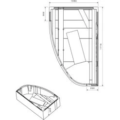 Badewannenträger Für Ottofond Loredana Eckwanne Links 175 Cm X 110 Cm -Badezimmergeschäft 766014 4034 17055260 2