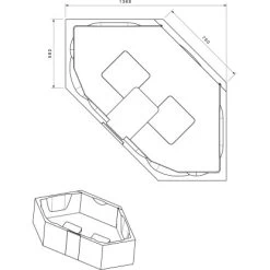 Badewannenträger Für Ottofond Aqaba Eckwanne Ohne Ablage 140 Cm X 140 Cm -Badezimmergeschäft 766031 4034 17055264 2