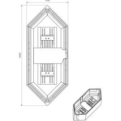 Badewannenträger Für Ottofond Ravenna 6-Eck-Wanne 190 Cm X 80 Cm -Badezimmergeschäft 766077 4034 17055285 2