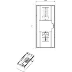Badewannenträger Für Ottofond Cubic 170 170 Cm X 75 Cm -Badezimmergeschäft 766090 4034 17055297 2