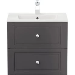 Posseik Badmöbel-Set Homeline H X B X T: 56 Cm X 62 Cm X 46,5 Cm Anthrazit -Badezimmergeschäft 770014 4873 6