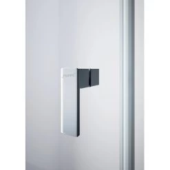 Hüppe Schwingfalttür Design Pure Festes Segment BxH: 170 X 190 Cm L Silber Matt -Badezimmergeschäft 774325 2438 HPDE1Griff 4 16