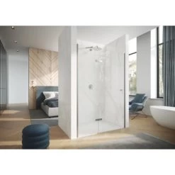 Hüppe Schwingtür Design Pure Festes Segment BxH: 100 X 200 Cm Silber HG 1