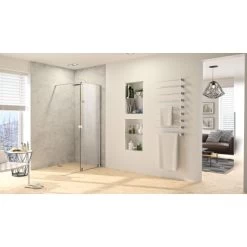 Hüppe Walk-In-Gleittür Xtensa Pure 1-tlg. F. Seg. BxH 120 X 200 Cm L Silber HG 8 -Badezimmergeschäft 774328 2438 HPMI3XTRA 3