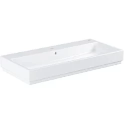 Grohe Aufsatzwaschbecken Cube Keramik 100 Cm Alpinweiß Hahnloch Überl. PureGuard