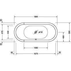 Duravit Badewanne Starck 180 Cm X 80 Cm Freistehend Mit Acrylverleidung Weiß