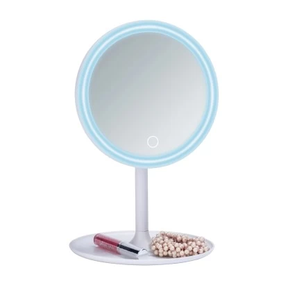 Wenko LED Kosmetik-Standspiegel Turro 16.5 X 16.5 Cm ø 18 Cm Kunststoff Weiß 3 Wenko LED Kosmetik-Standspiegel Turro 16.5 X 16.5 Cm ø 18 Cm Kunststoff Weiß