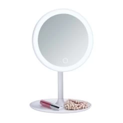 Wenko LED Kosmetik-Standspiegel Turro 16.5 X 16.5 Cm ø 18 Cm Kunststoff Weiß 11 Wenko LED Kosmetik-Standspiegel Turro 16.5 X 16.5 Cm ø 18 Cm Kunststoff Weiß -Badezimmergeschäft 80379 sb freisteller de 04