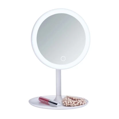 Wenko LED Kosmetik-Standspiegel Turro 16.5 X 16.5 Cm ø 18 Cm Kunststoff Weiß 6 Wenko LED Kosmetik-Standspiegel Turro 16.5 X 16.5 Cm ø 18 Cm Kunststoff Weiß – Bild 4