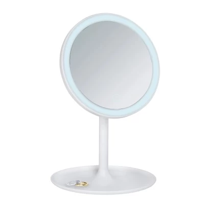 Wenko LED Kosmetik-Standspiegel Turro 16.5 X 16.5 Cm ø 18 Cm Kunststoff Weiß 8 Wenko LED Kosmetik-Standspiegel Turro 16.5 X 16.5 Cm ø 18 Cm Kunststoff Weiß – Bild 6