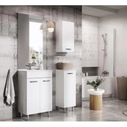 Eve Hängeschrank 1-Türig Weiß Hochglanz 30 Cm -Badezimmergeschäft 896181 4807 3