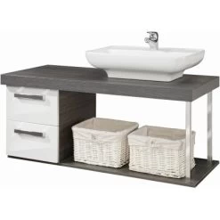 Fackelmann Schubcontainer 35 Cm Hype 2.0 Weiß-Pinieanthrazit