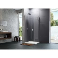 Hüppe Seitenwand Design Pure Für Schwingtür BxH: 90 Cm X 200 Cm Silber Matt