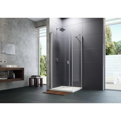 Hüppe Seitenwand Design Pure Für Schwingtür BxH: 90 Cm X 200 Cm Silber Matt 3 Hüppe Seitenwand Design Pure Für Schwingtür BxH: 90 Cm X 200 Cm Silber Matt