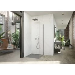 Hüppe Seitenwand Design Pure Für Schwingtür BxH: 100 Cm X 190 Cm Silber HG -Badezimmergeschäft 901105 2438 HPMI28P10MAK 2 6