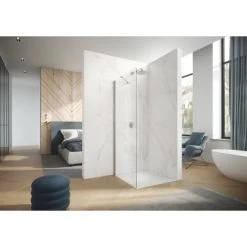 Hüppe Seitenwand Design Pure Für Schwingtür BxH: 70 Cm X 200 Cm Silber HG 1 -Badezimmergeschäft 901105 2438 HPMI38P10MAK 3 5