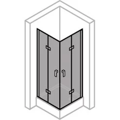 Hüppe 4-Eck-Schwingfalttür Design Pure BxH: 120 Cm X 190 Cm R Silber Matt 11 Hüppe 4-Eck-Schwingfalttür Design Pure BxH: 120 Cm X 190 Cm R Silber Matt -Badezimmergeschäft 902453 2438 HPUVMAI 22 7