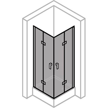 Hüppe 4-Eck-Schwingfalttür Design Pure BxH: 120 Cm X 190 Cm R Silber Matt 6 Hüppe 4-Eck-Schwingfalttür Design Pure BxH: 120 Cm X 190 Cm R Silber Matt – Bild 4