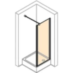 Hüppe Seitenwand Design Pure Für Pendeltür BxH: 70 Cm X 165 Cm Silber Matt -Badezimmergeschäft 904769 2438 HPUV8P15MAM 20 16