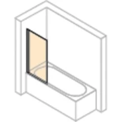 Hüppe Badewannenabtrennung Design Pure 1-tlg. BxH: 75 Cm X 150 Cm Silber Matt -Badezimmergeschäft 905456 2438 HPUV8P19MDA 20 1