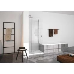 Hüppe Bewegl. Seitenwand Design Pure Für Schwingtür BxH: 80 X 190 Cm Silber Matt