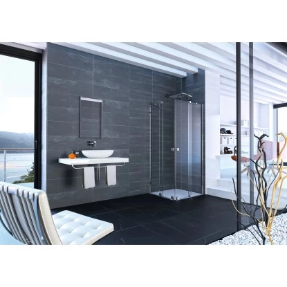 Hüppe Gleittüreckeinstieg Xtensa Pure 2-tlg. 1/2 BxH: 90 Cm X 200 Cm L Silber HG 3 Hüppe Gleittüreckeinstieg Xtensa Pure 2-tlg. 1/2 BxH: 90 Cm X 200 Cm L Silber HG